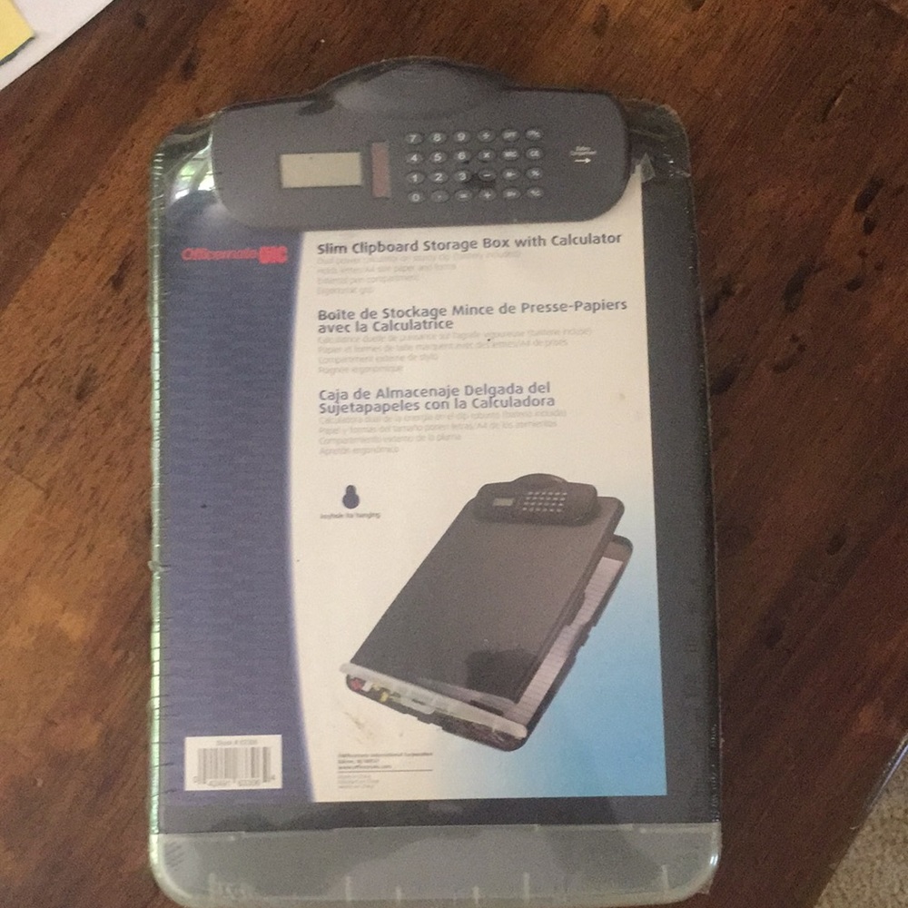 Office mate clipboard storage box w/calculator